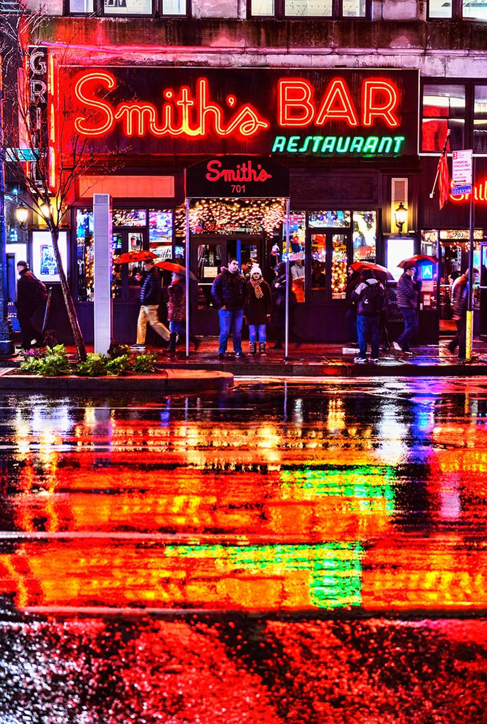 Rainy Night NYC by Mitchell Funk - Limited Edition. Edition of: 150. Signed.
