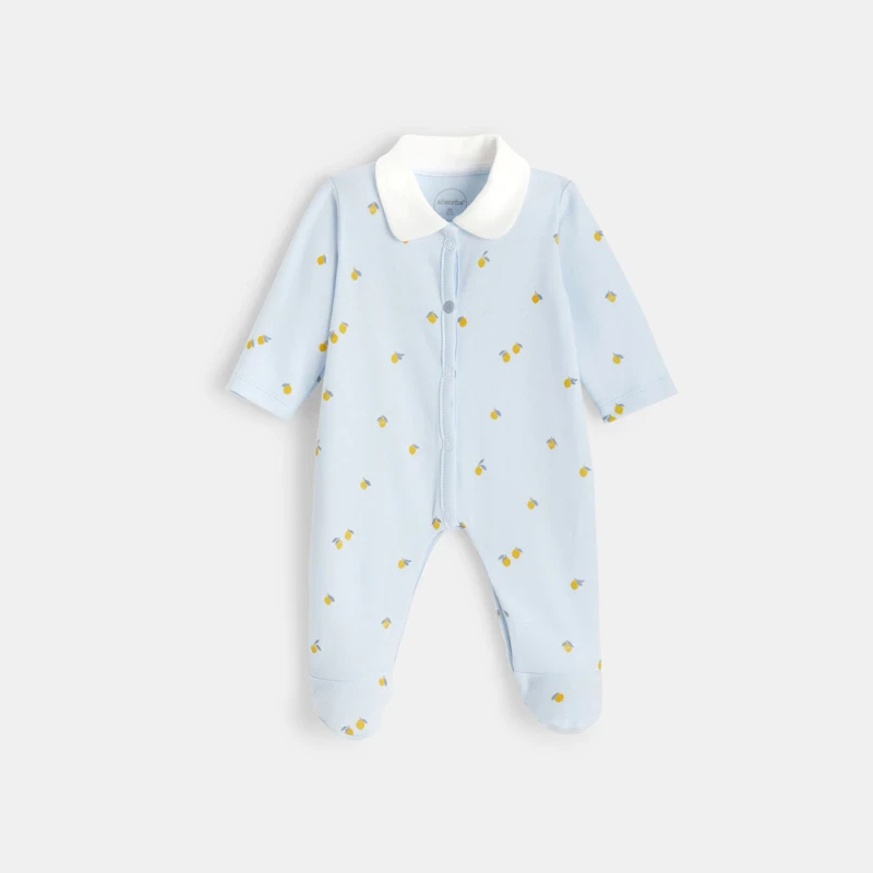 Pyjama bébé en coton interlock bio bleu Absorba Bleu