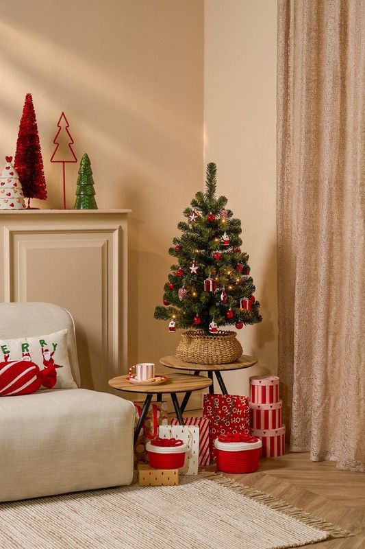 Black Box - Kunstkerstboom Joy - Rood - 90 cm - 30 LED Lichtjes