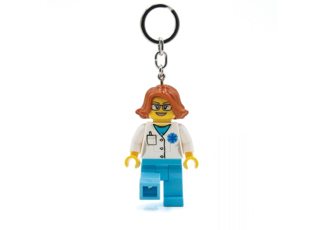 LEGO - Nøglering m/LED - Kvindelig Læge