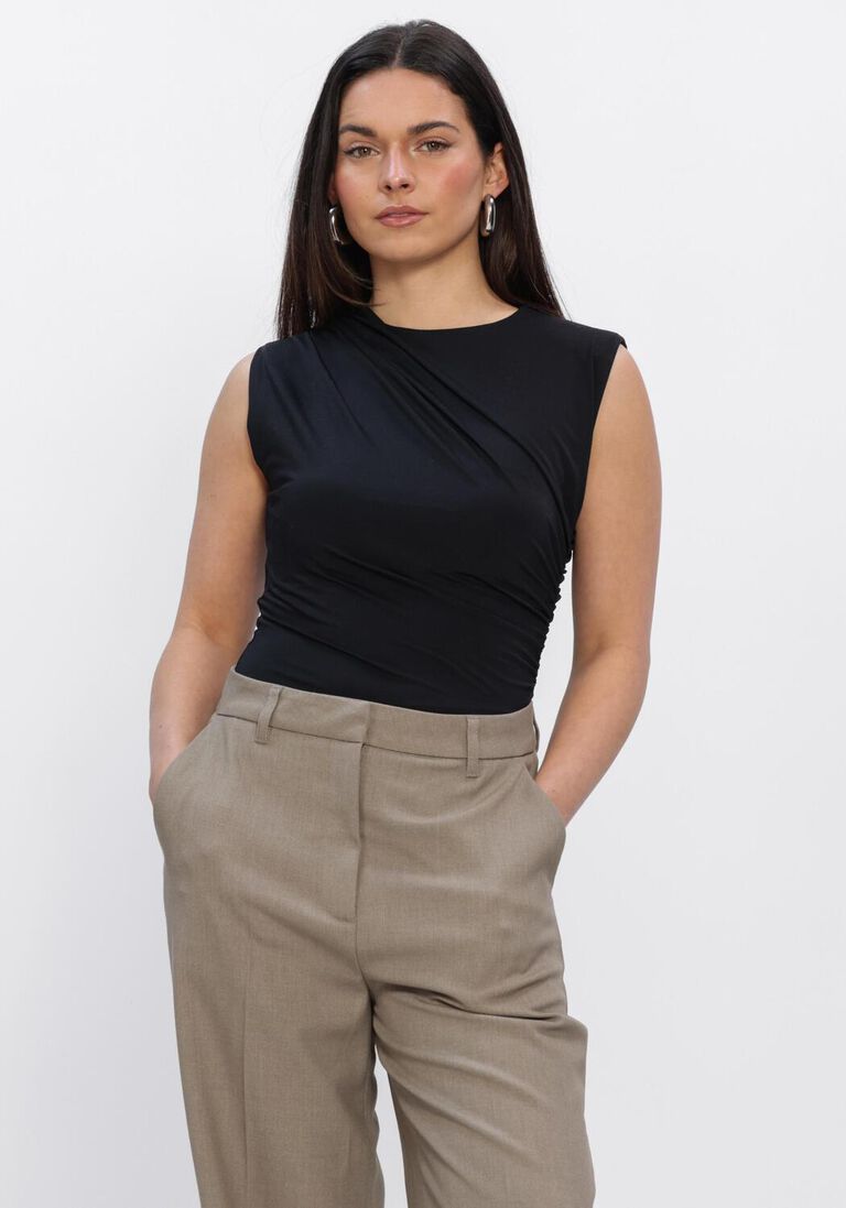 zwarte rosemunde top billie sl drape top