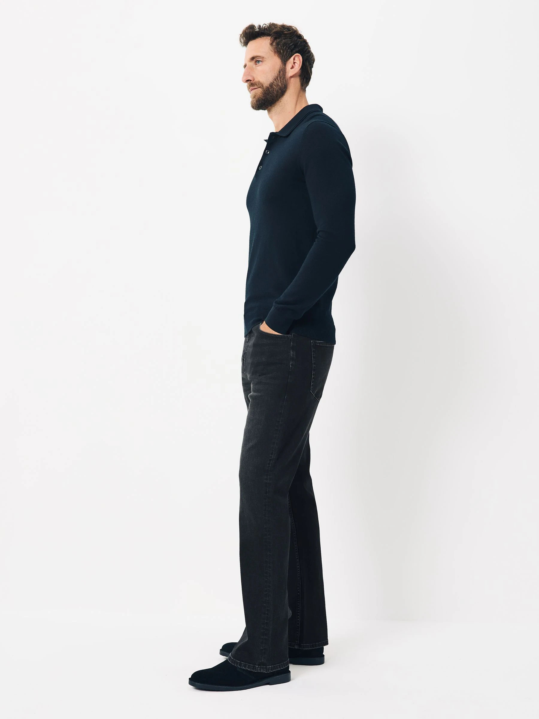Zwarte wassing - Klassieke stretchy jeans
