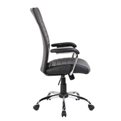 Fauteuil de bureau BRISTOL - accoudoirs fixes - noir