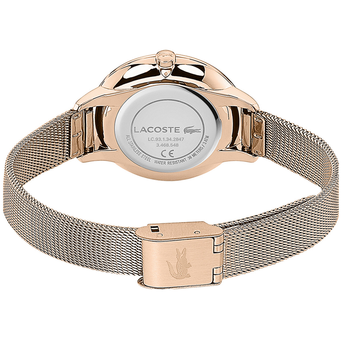 Montre Lacoste femme acier doré rose milanais