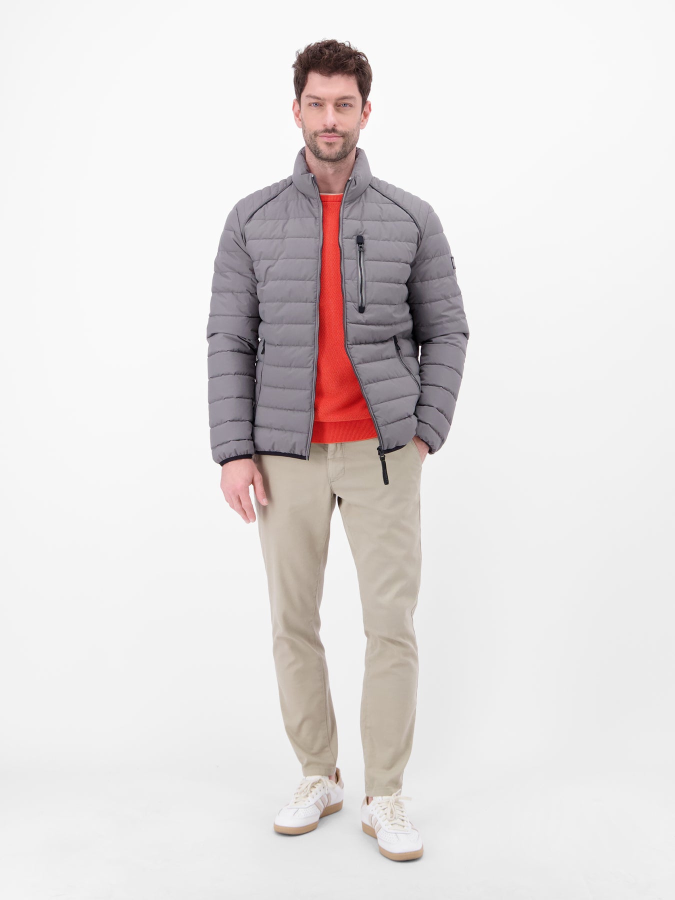 Strickpullover in sportiver 2-Tone-Optik