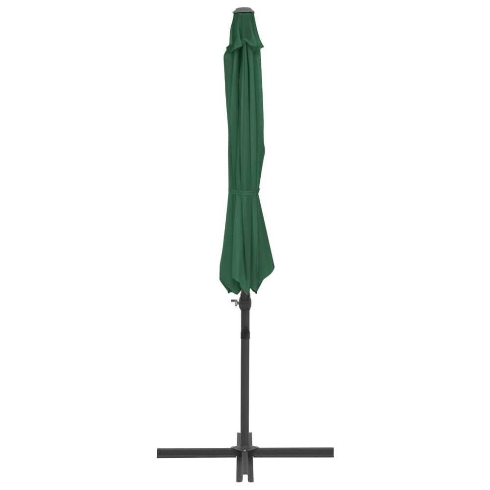 Parasol mobilier de jardin avec base portable diamètre 3 m vert