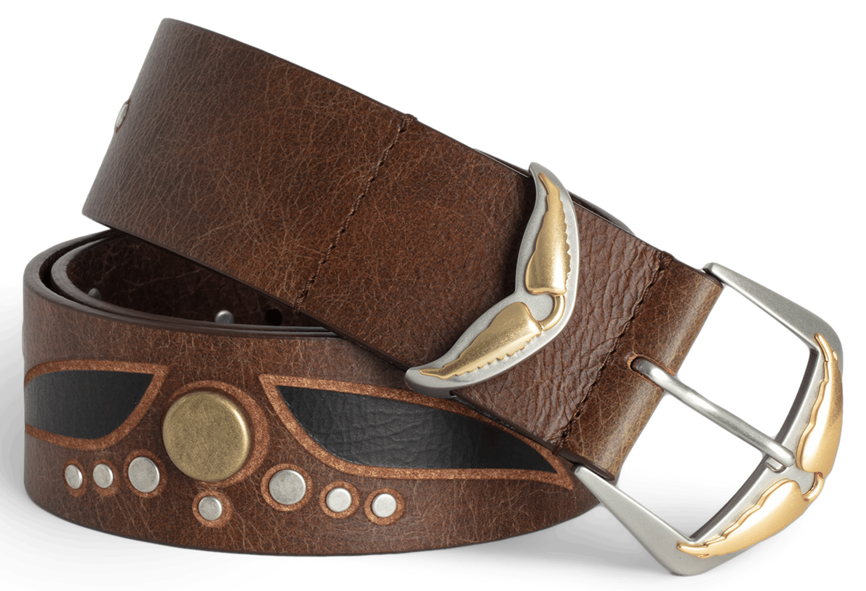 JANE - Ceinture boucle en cuir | Marron