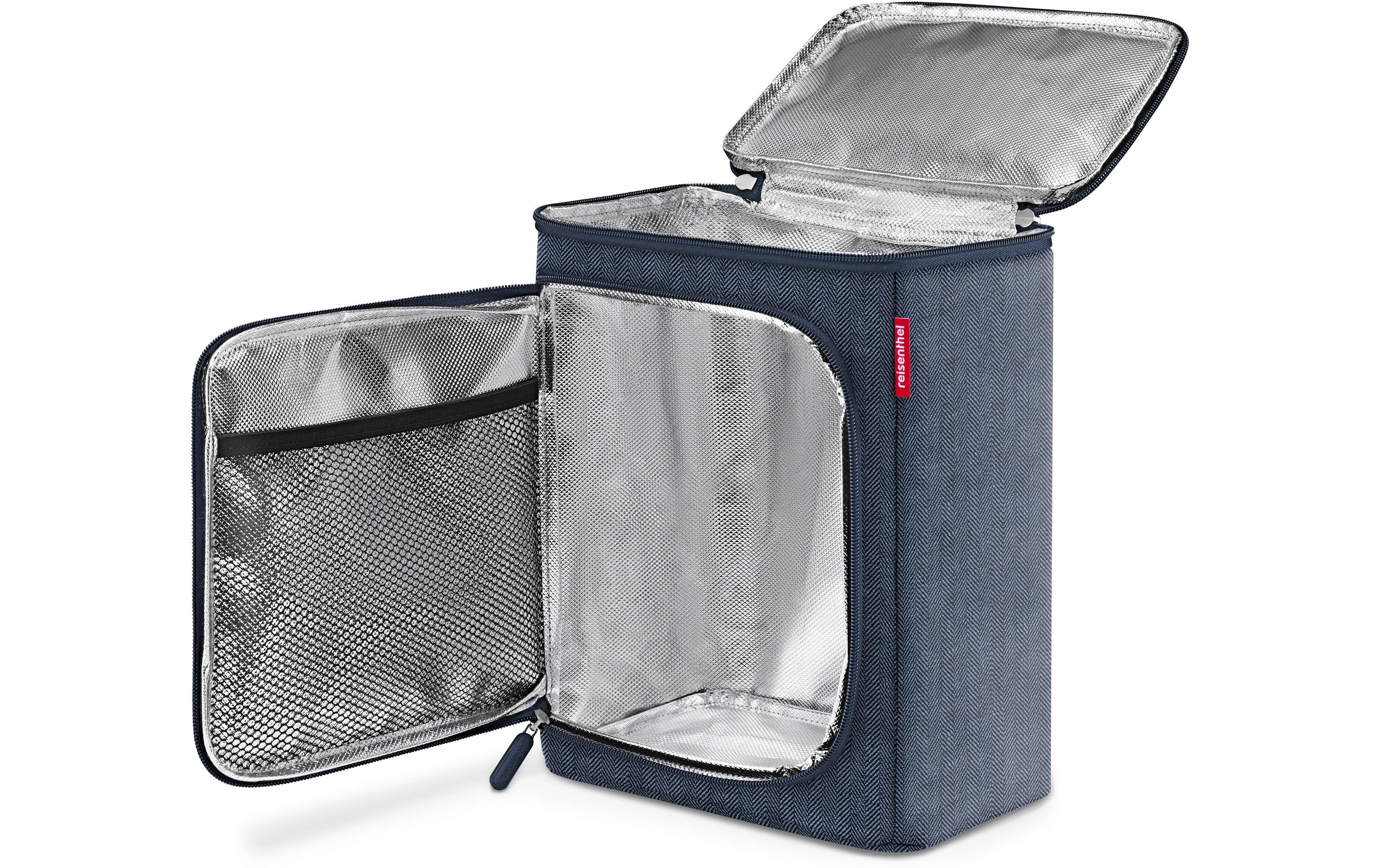 Kühltasche Herringbone Dark BluePraktische Coolerbox mit zwei Öffnungen