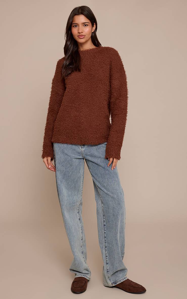 Chocolat Synthétiquell Oversize En Maille Peluche Pour Grande Taille