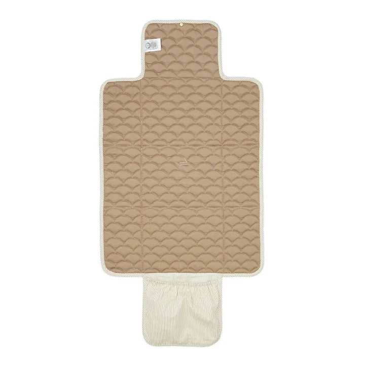Cam Cam Copenhagen - Gesteppte Wickelunterlage, classic stripes camel