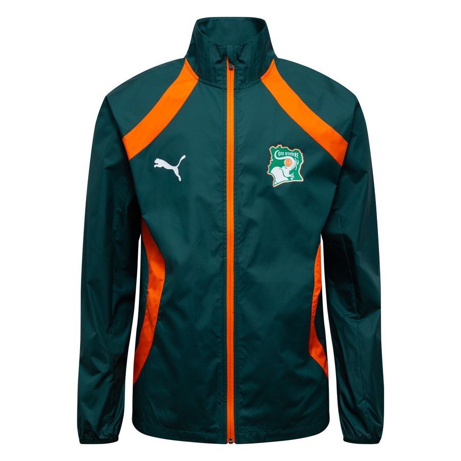 Côte D'Ivoire Veste Avant-Match Woven Anthem Africa Cup of Nations 2025 - Vert/Orange