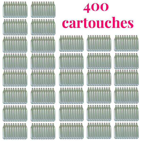 400 cartouches gaz siphon professionnelles N2O - Pour chantilly