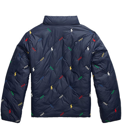 Polo Ralph Lauren Steppjacke - Umkehrbar - Grün/Navy m. Logos