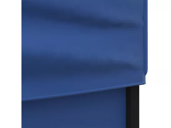 Tente de réception pliable avec parois Bleu 3x6 m