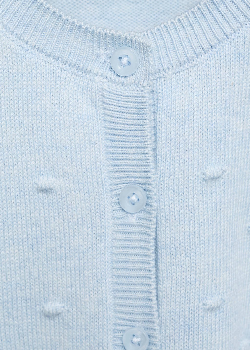 Mango Kids vest lichtblauw fijn gebreid