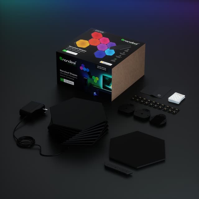 Nanoleaf Shapes Ultra Black Hexagon startersæt (9 paneler)