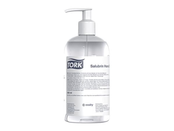 Hånddesinfektions gel Tork 500 ml Salubrin 70% pumpeflaske - (karton á 8 stk.)