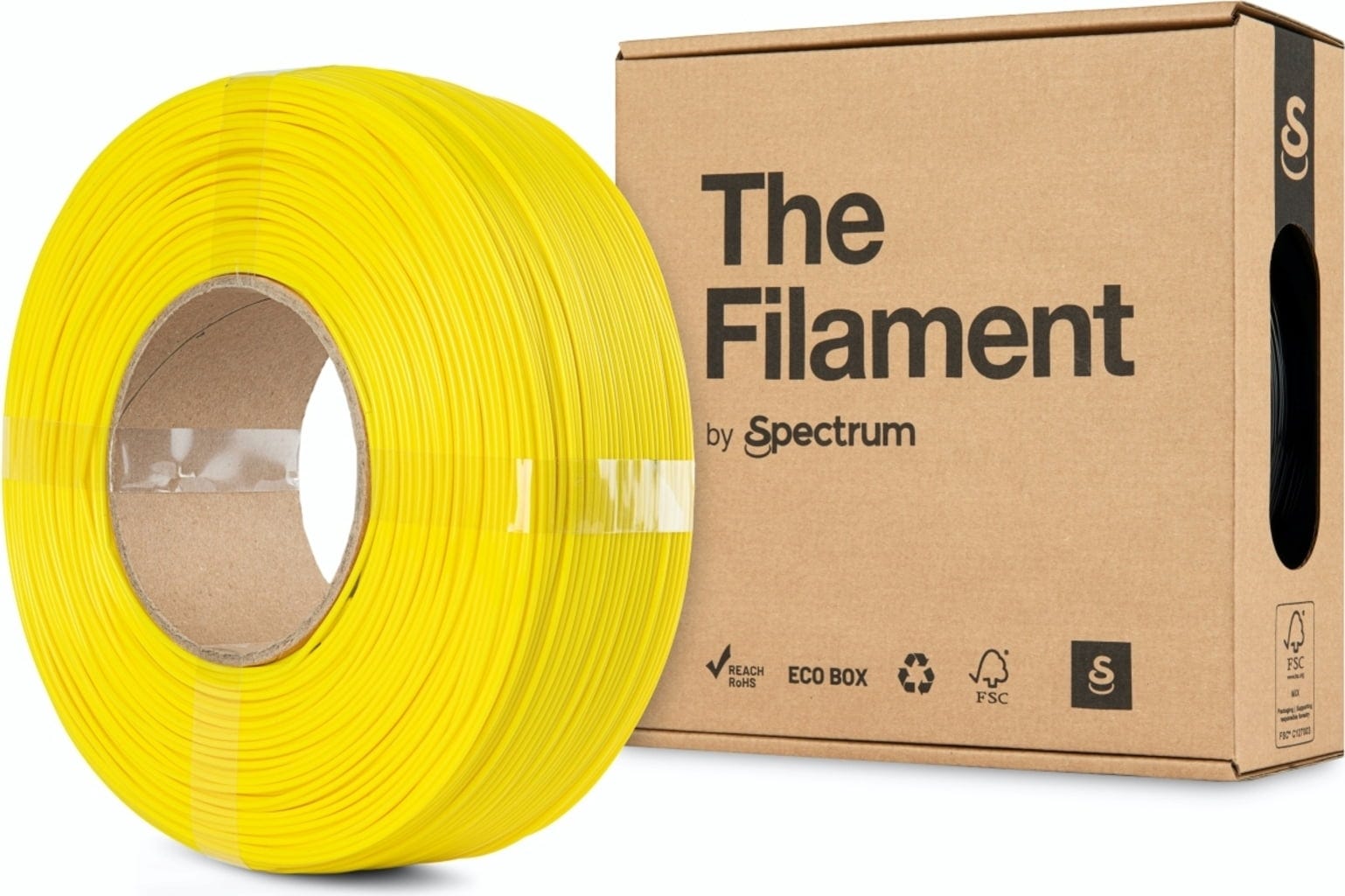 The Filament  ReFill PLA Sorbet Yellow, 1,75 mm / 1000 g    Zuverlässiges & kostengünstiges PLA ohne Spule in Sorbet Yellow