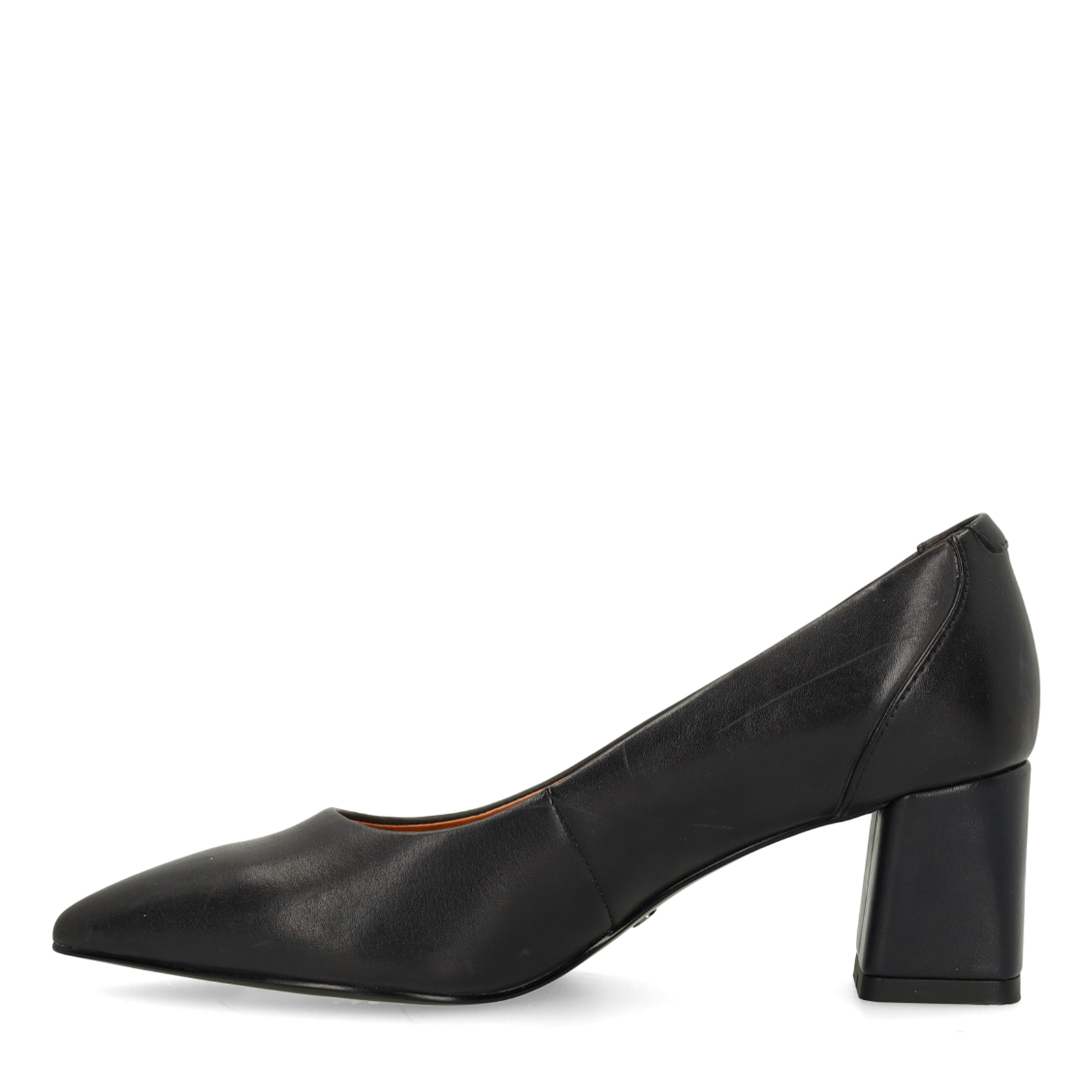 Donkerblauwe leren pumps