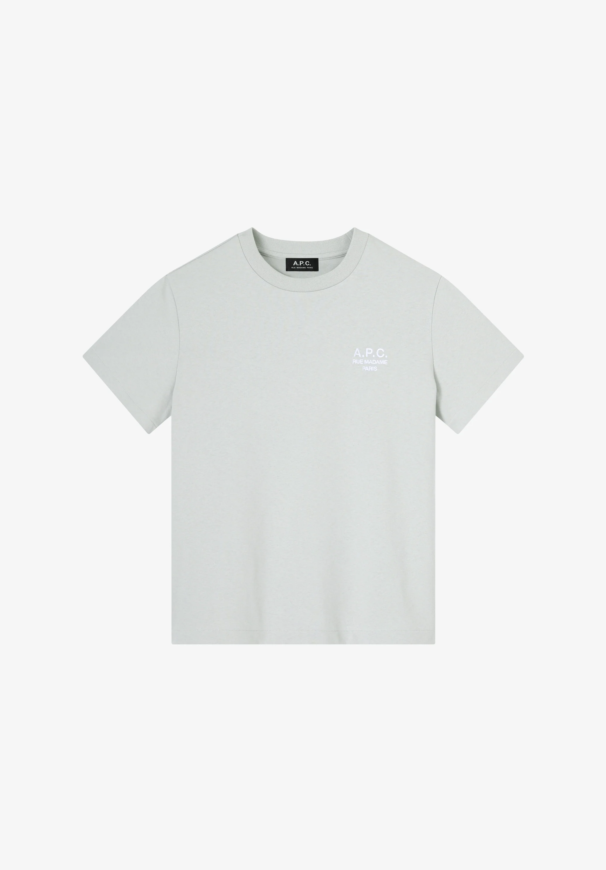 t-shirt standard rue madame GOTS - Bleu gris/blanc