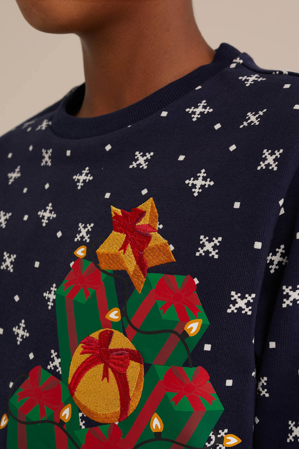 WE Fashion sweater donkerblauw