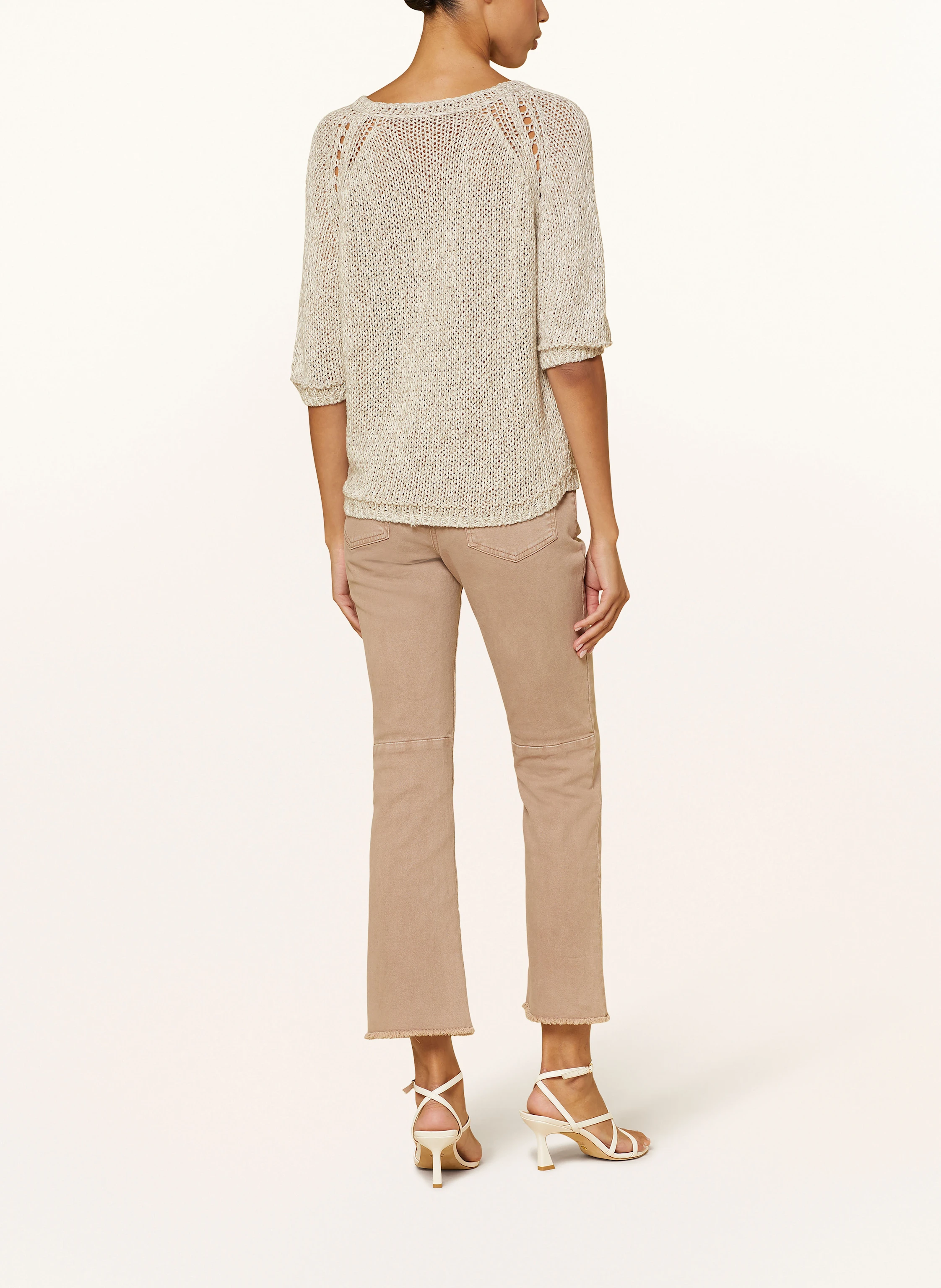 LUISA CERANO Pullover mit Leinen und 3/4-Arm