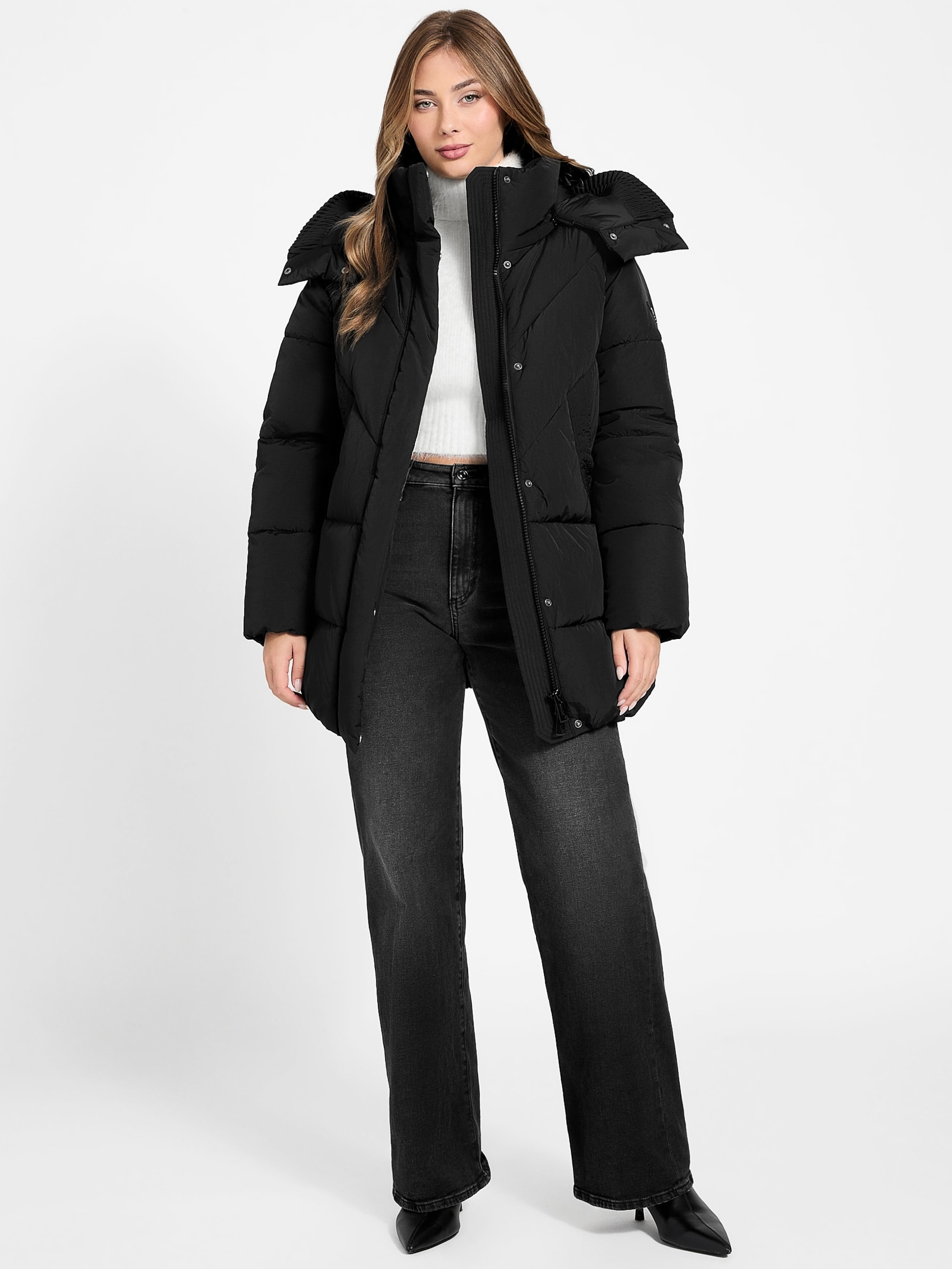 Jaqueta puffer com capuz Eco Eleonor