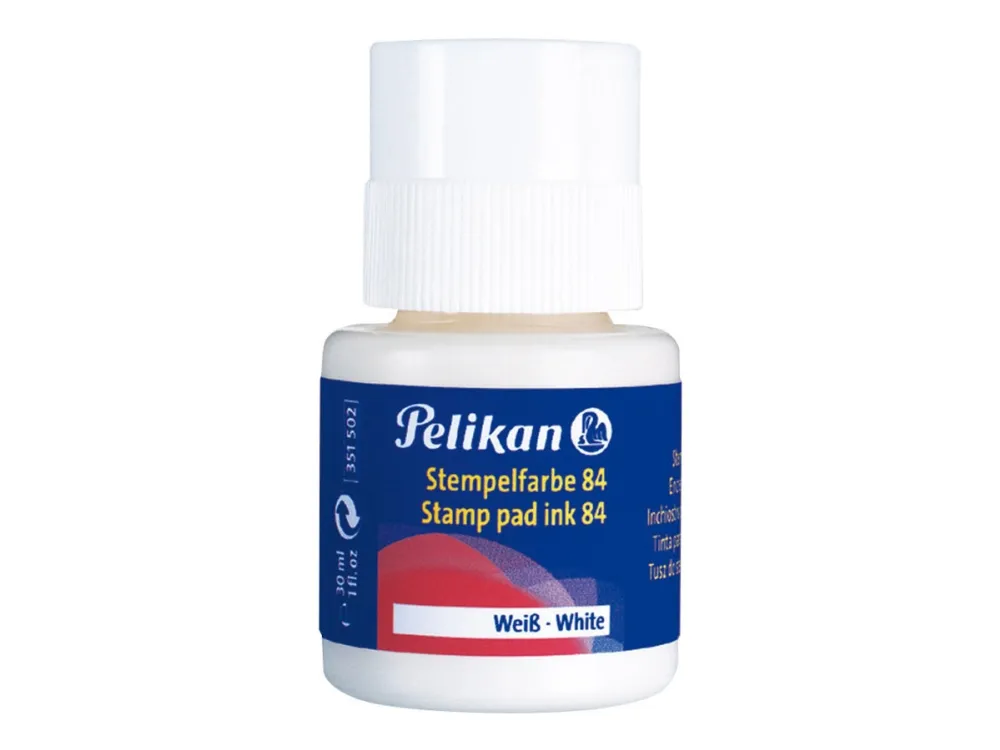 Pelikan stempelfarve Vandfast 30 ml sort med pensel