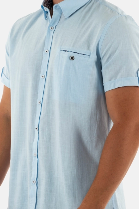 Chemise manches courtes Benson & Cherry larissa ciel