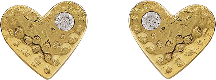 Hultquist Mini heart øreringe Guld