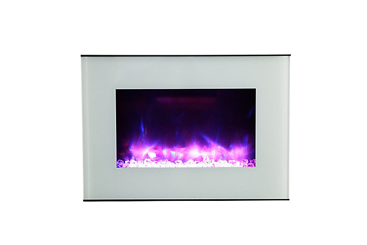 Cheminée électrique à fixer blanche 1900W