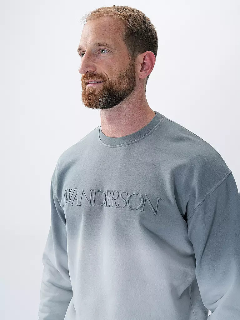 JW ANDERSON Sweater LOGO GRADIENT SWEATER hellgrau