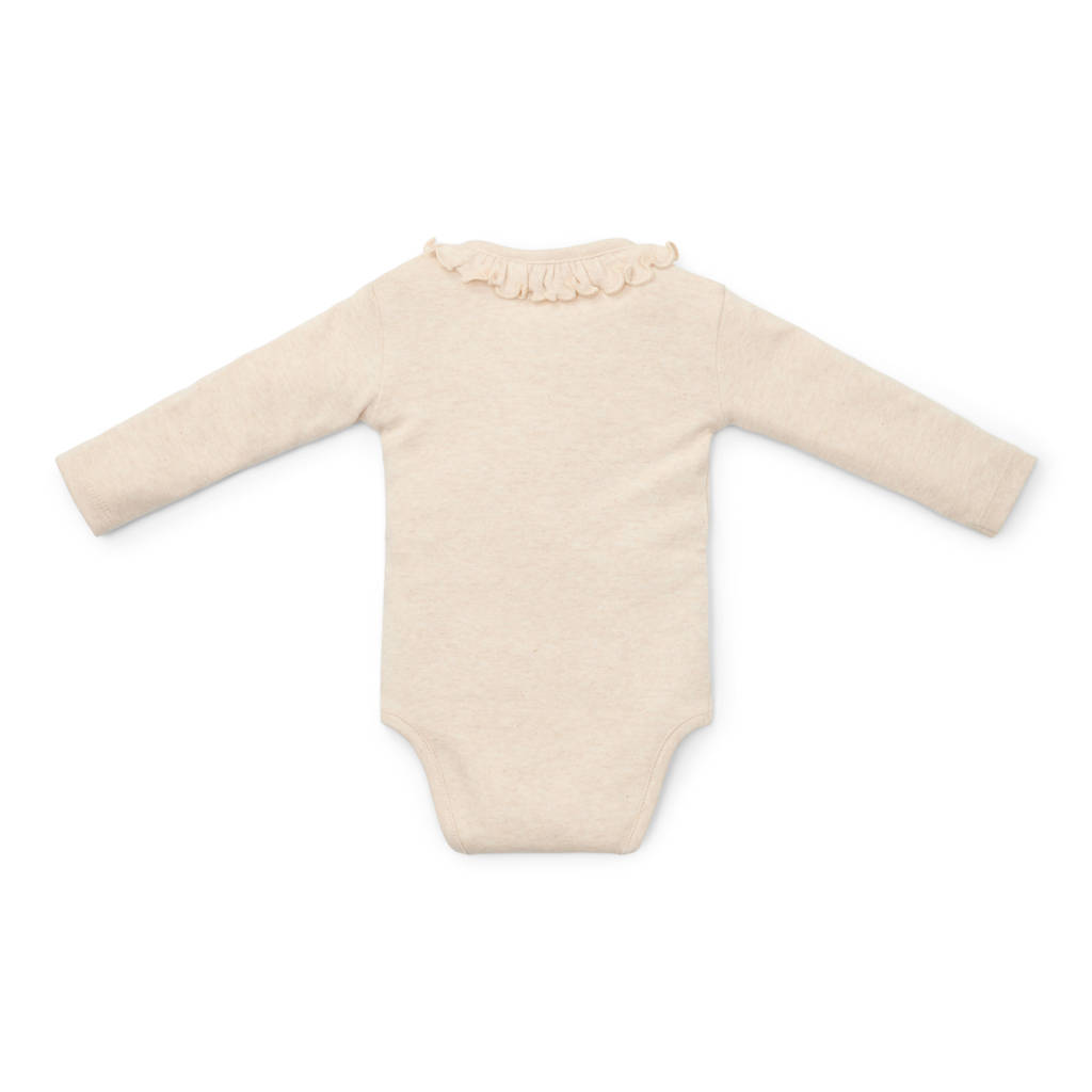 Little Dutch romper met ruches beige