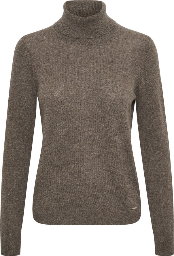 InWear LukkaIW Rollneck Pullover Premium - 100% Cashmere Brown melange