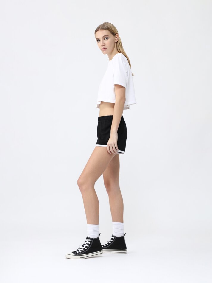 Conjunto de 4 shorts básicos de tecido atoalhado com detalhes - Verde Água
