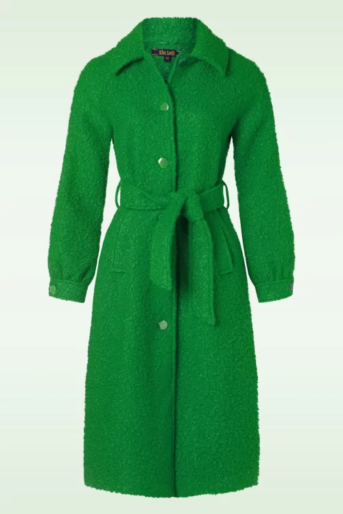 King Louie Rachel Memphis bouclé jas in very groen