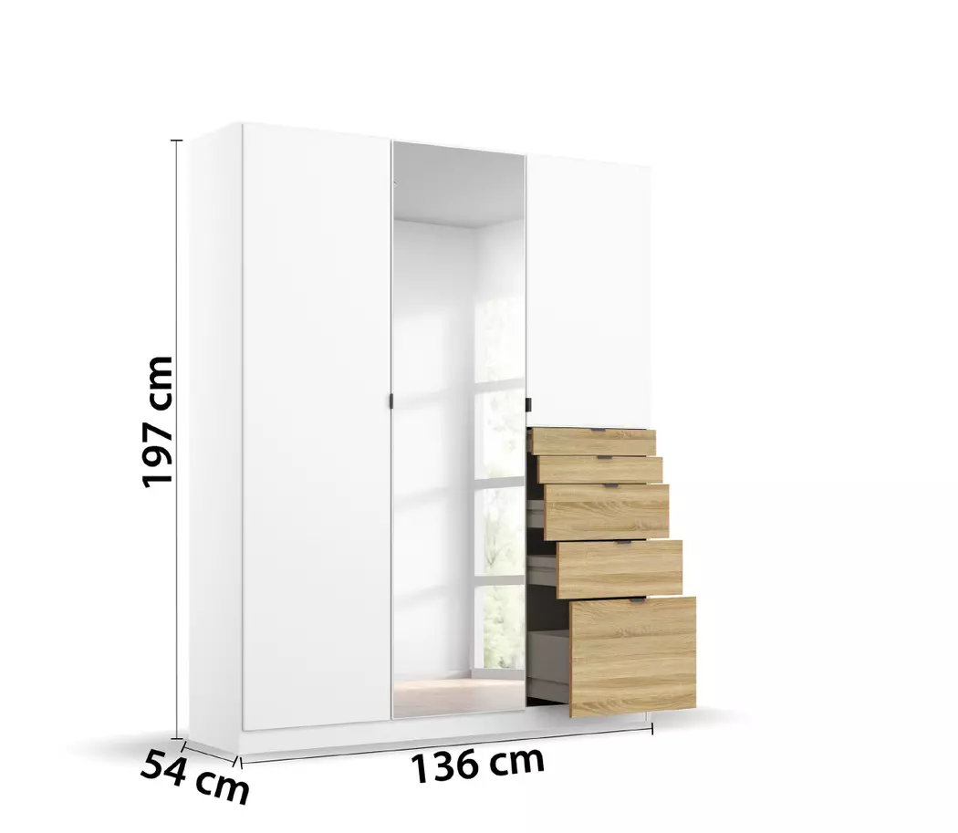 Kleiderschrank Ontario 136 x 197 cm