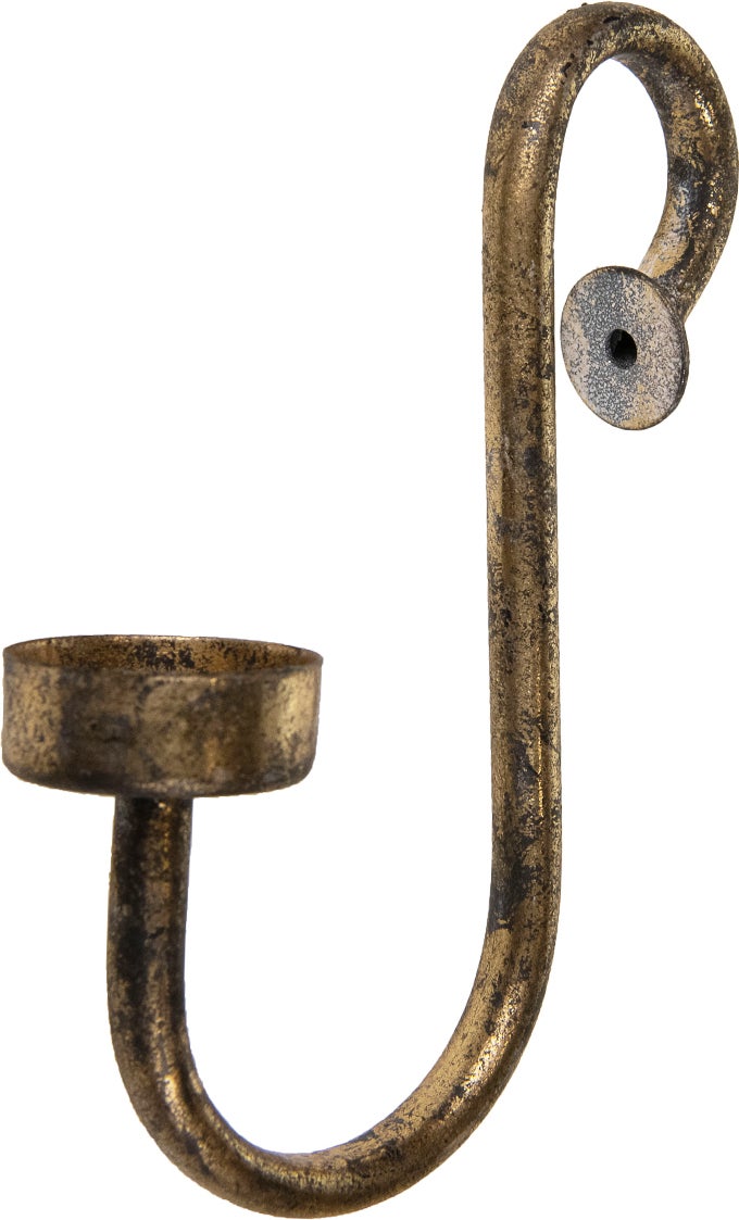 Kandelaar brons 7 x 7 x 16 cm
