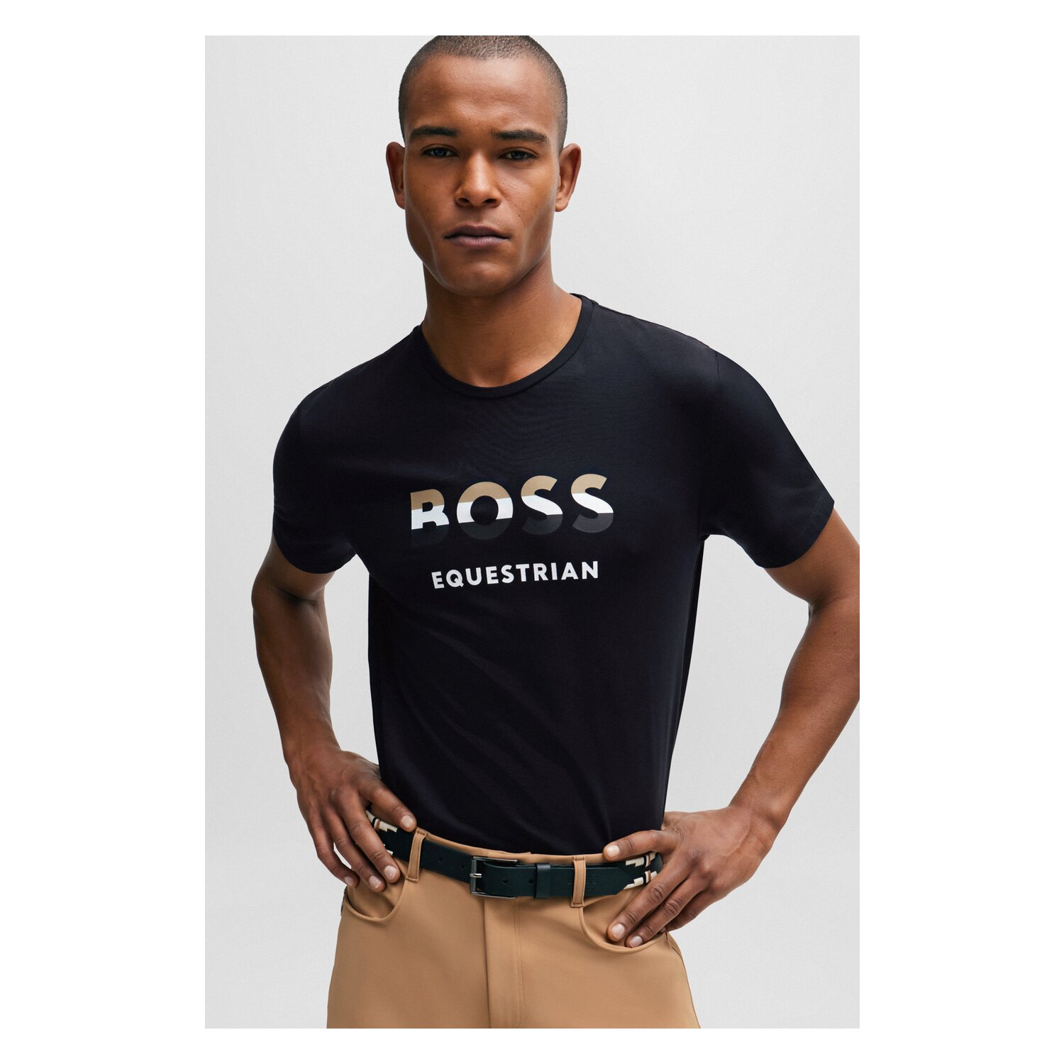 BOSS EQUESTRIAN Herren T-Shirt Pierce  - black