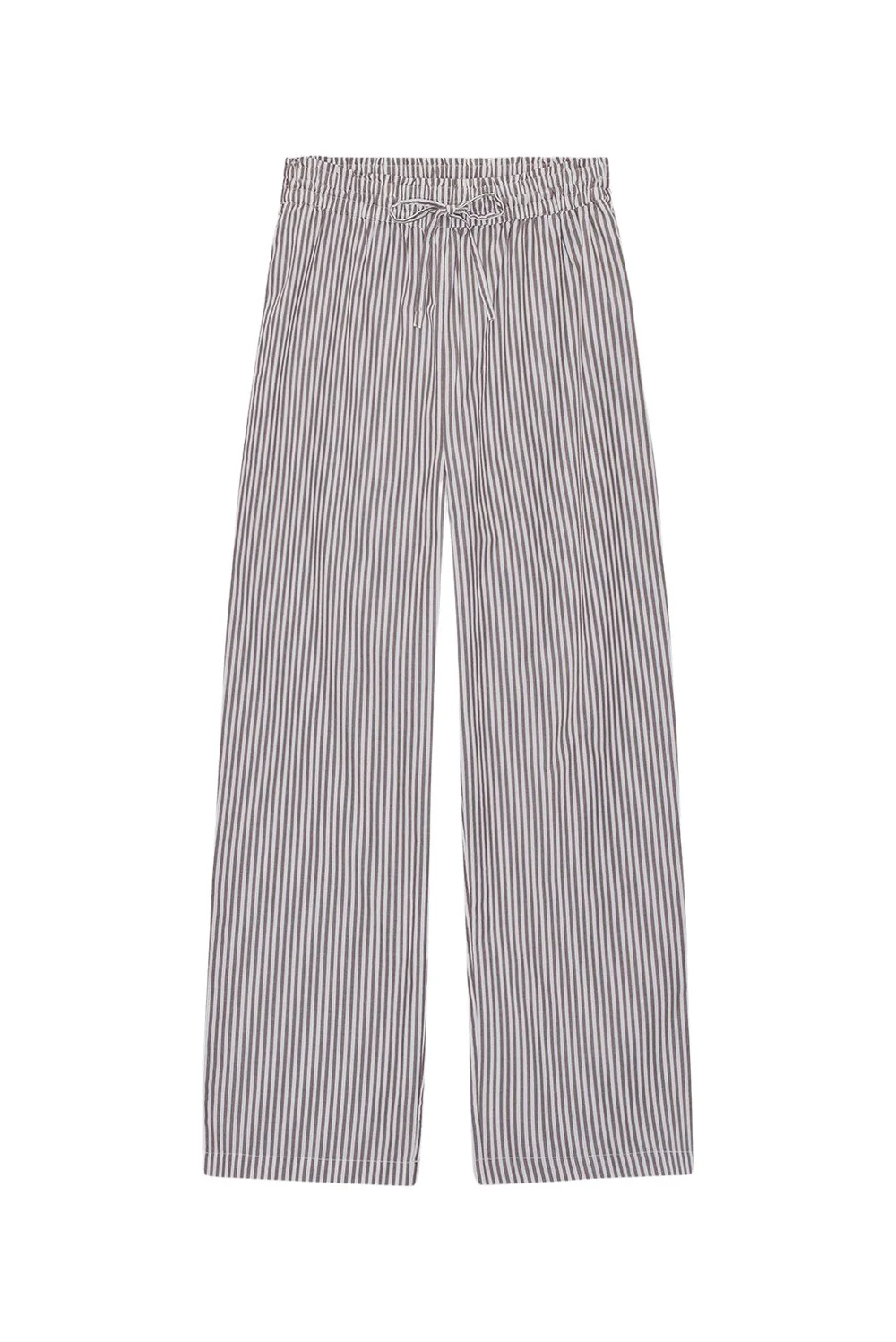 Moshi Moshi Mind  Moon Stripe løse bukser - dark taupe / ecru