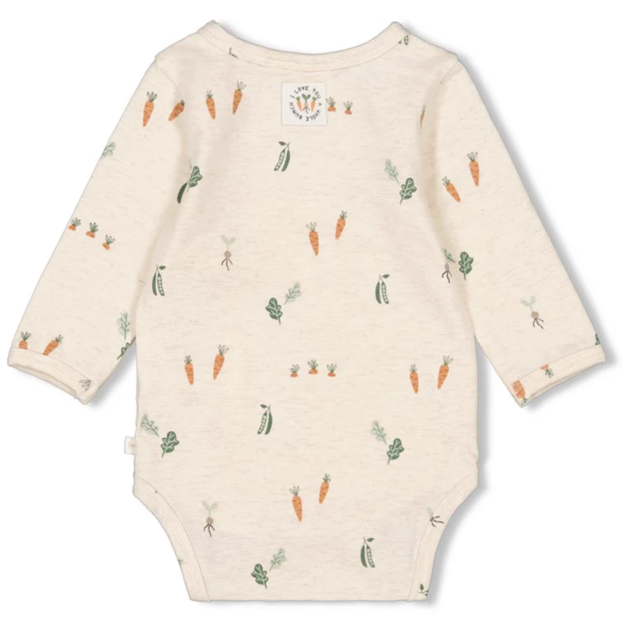 Feetje Wickelbody Eat Your Veggies Offwhite melange