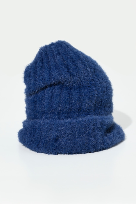 Strickmütze, feine Rippenstruktur, kuschelweich