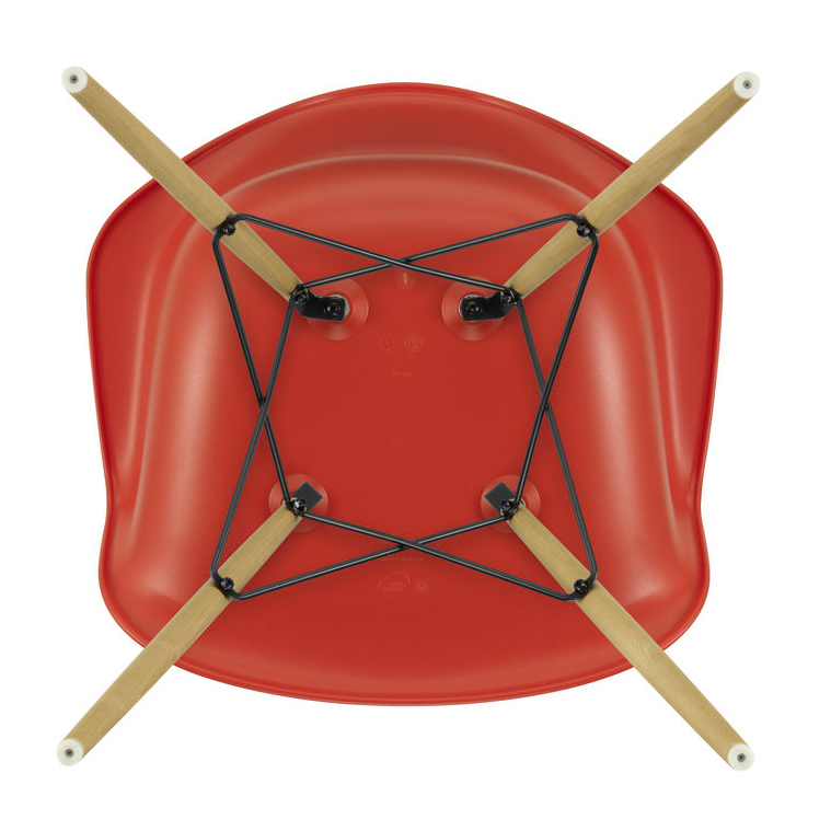 Eetkamerstoel DAW RE esdoorn goud Poppy Red