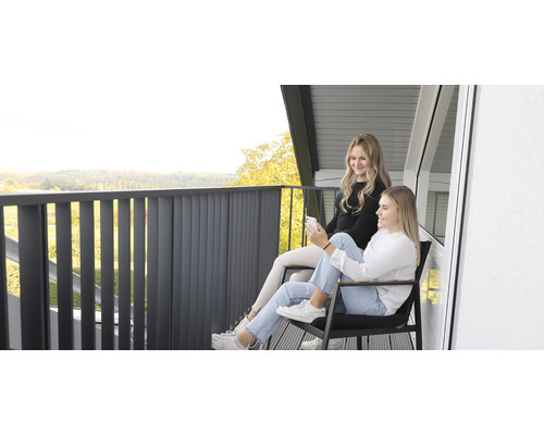 Pertura Triton antraciet U-vormige aluminium leuning complete set voor zijmontage, 4 m