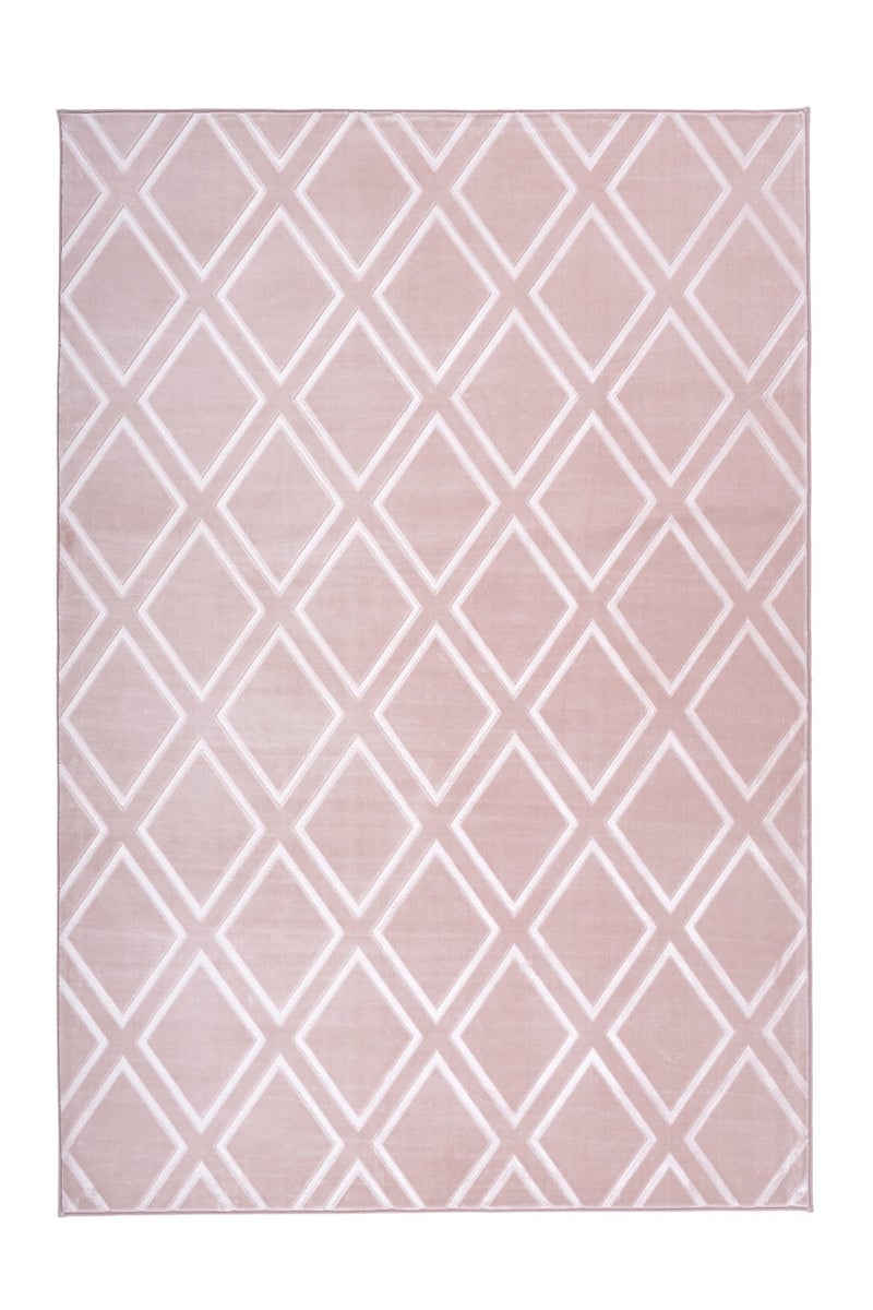 Kortpolig vloerkleed Blissique Pink Modern, Klassiek 80 x 300 cm