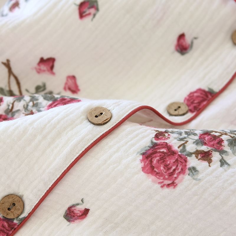 Somnus - Pyjamaset met lange mouwen en bloemenprint