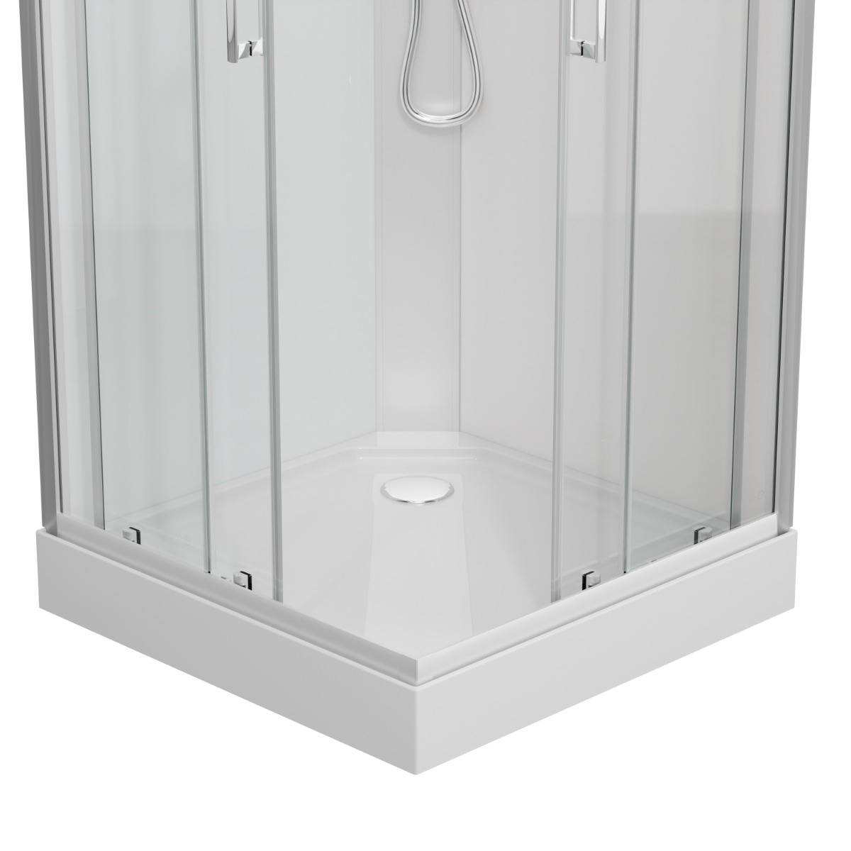 Badstuber Denver complete douchecabine vierkant 90x90x210cm chroom