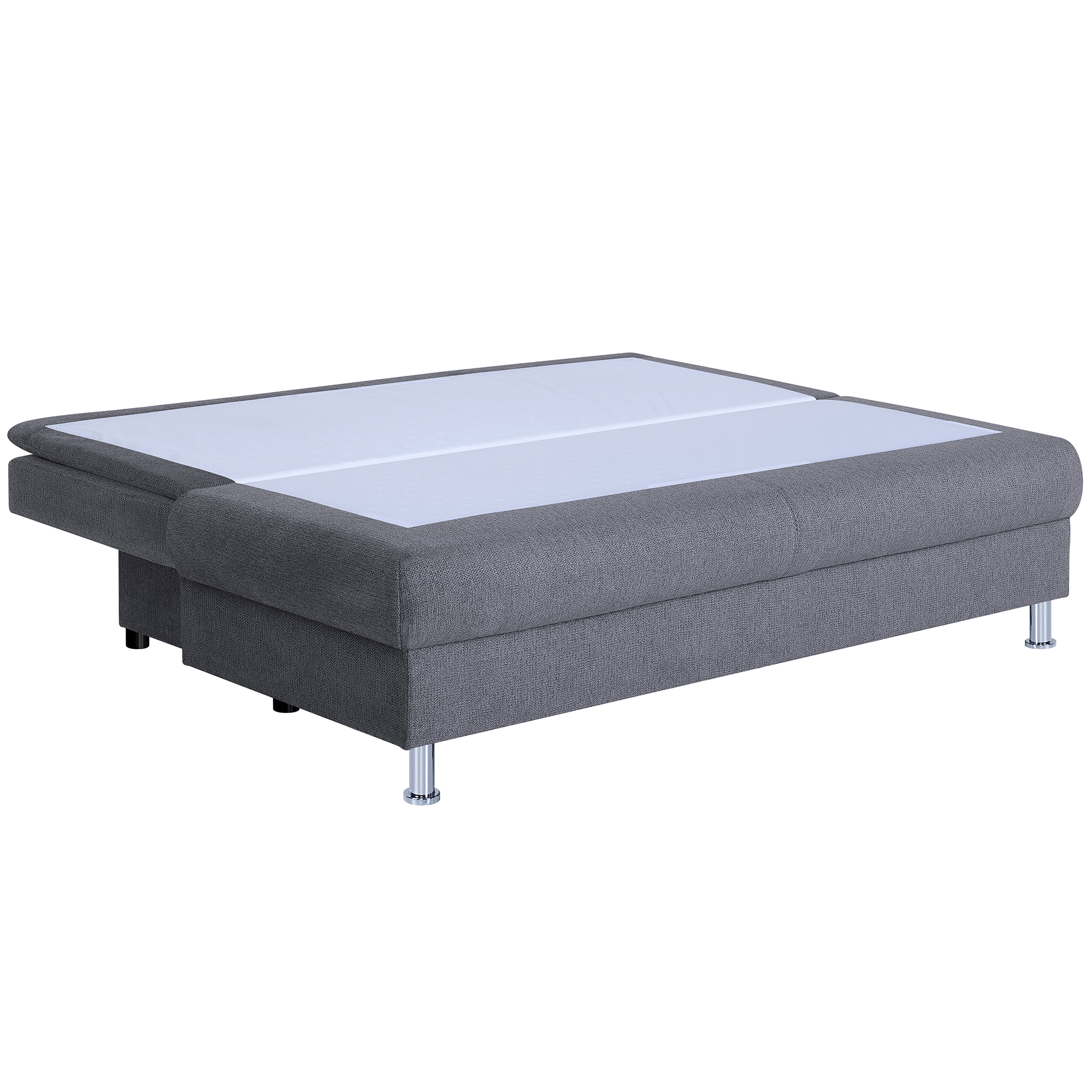 Schlafsofa - mocca - Staukasten - integrierter Topper