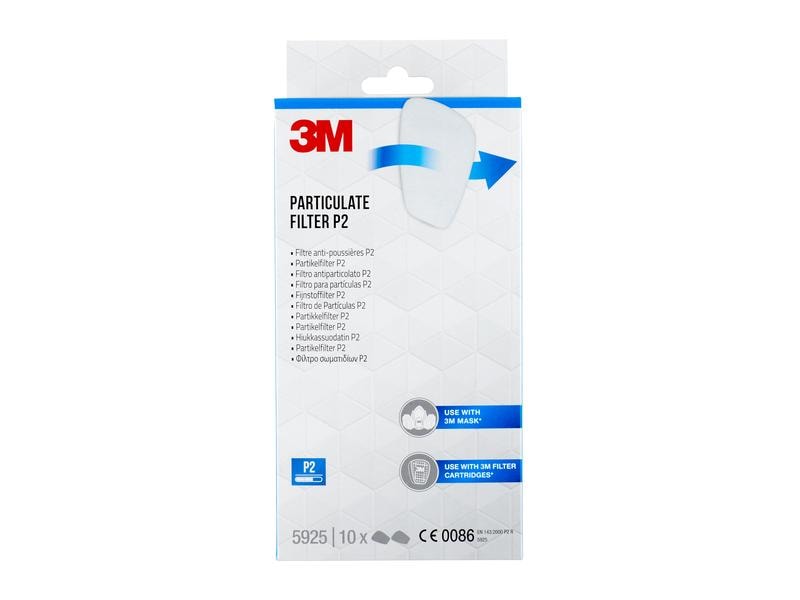 3M Ersatzfilter 5925 für Serie 6000, FFP2 Partikfilter 5925 zu Farbspritzmaske