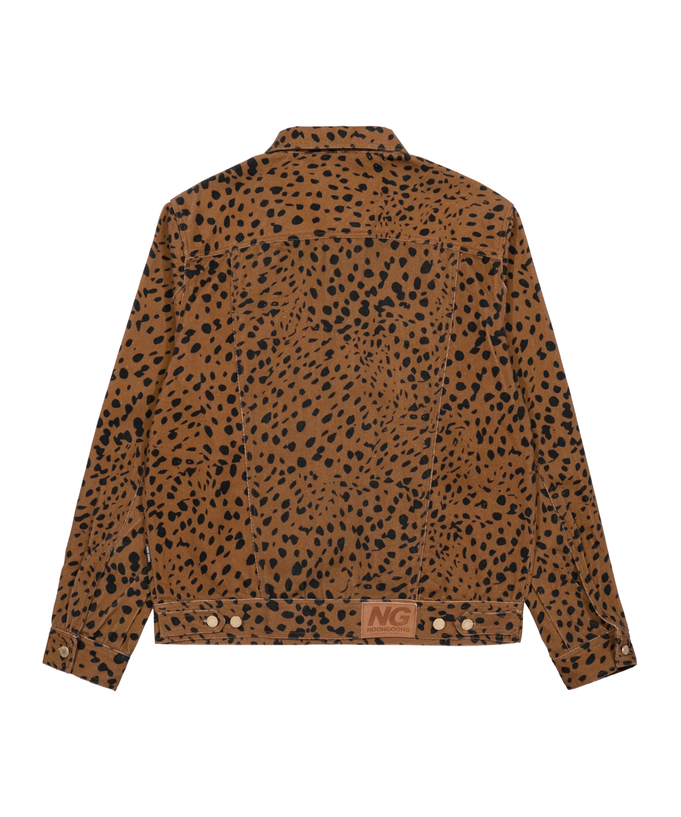 Noon Goons Go Leopard Denim Jacke Braun